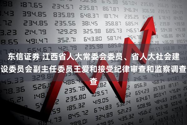 东信证券 江西省人大常委会委员、省人大社会建设委员会副主任委员王爱和接受纪律审查和监察调查