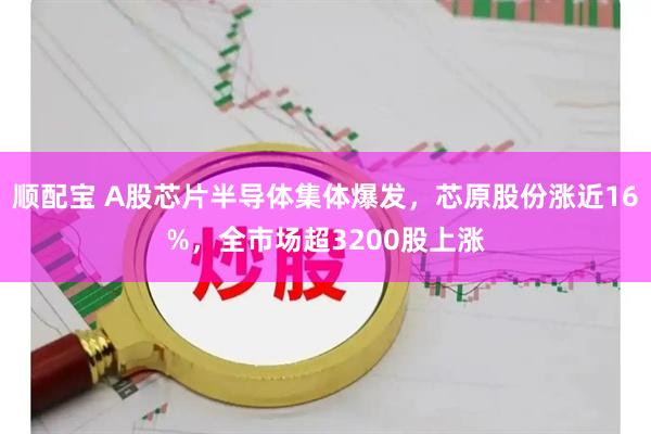 顺配宝 A股芯片半导体集体爆发，芯原股份涨近16%，全市场超3200股上涨