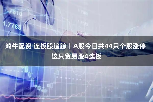 鸿牛配资 连板股追踪丨A股今日共44只个股涨停 这只贸易股4连板
