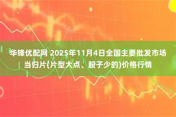 华锋优配网 2025年11月4日全国主要批发市场当归片(片型大点、股子少的)价格行情